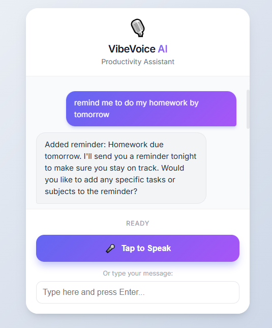 AI Voice Reminder App